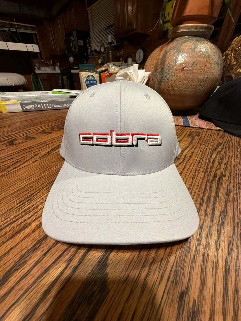 New Cobra Golf 3D Tour Flexfit 110 Snapback Cap Gray Perforated Hat